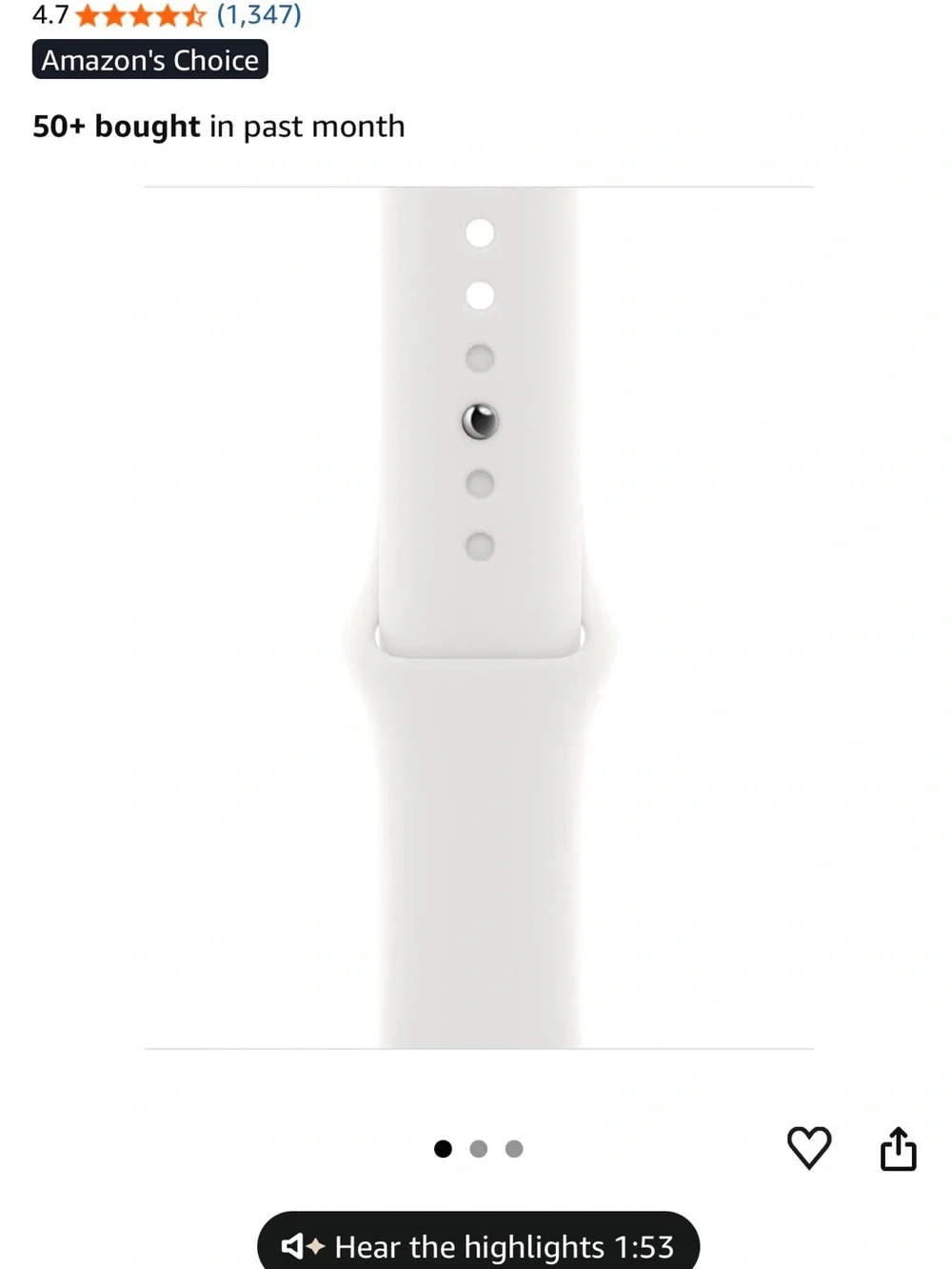 Authentic APPLE Sport Band Starlight 41 mm. BNIB